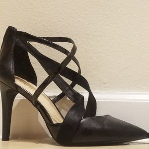 Nine West Black Strappy Stilettos